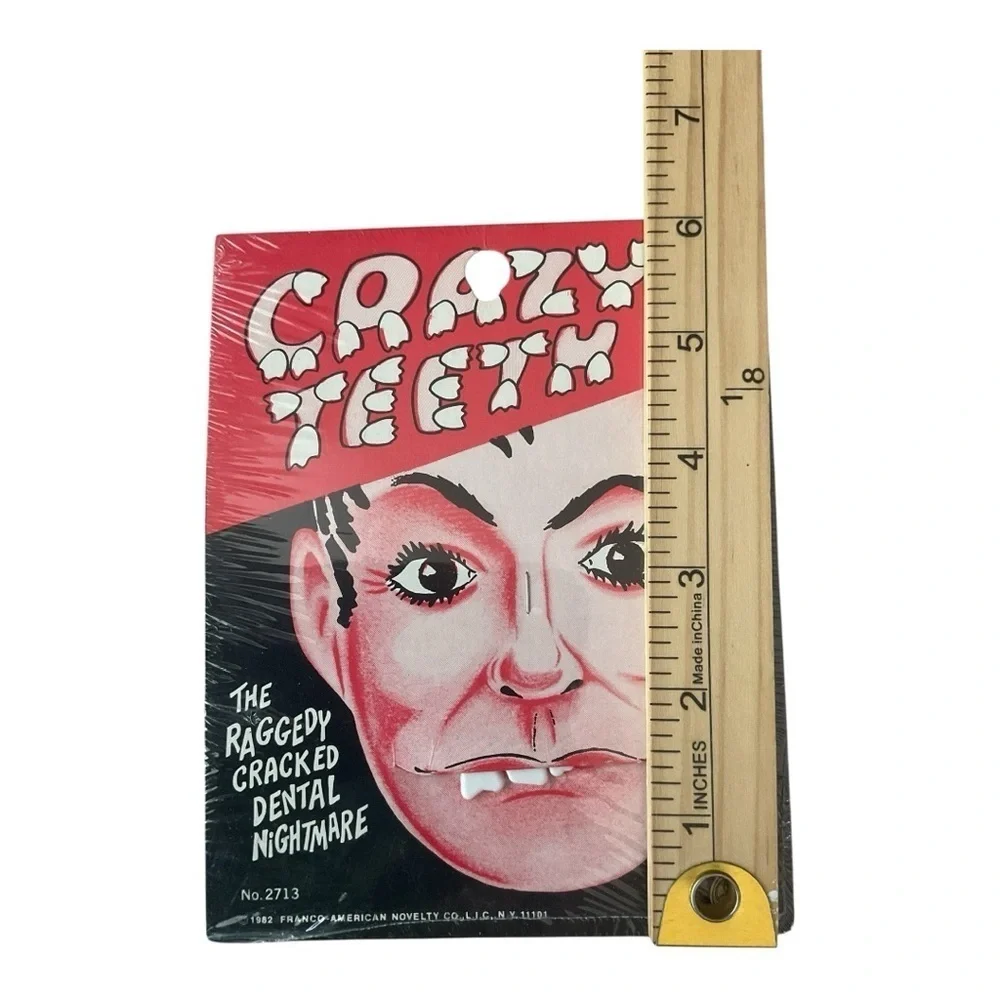 🦷 Vintage 1982 Crazy Teeth – Raggedy Cracked Dental Nightmare – Sealed Package